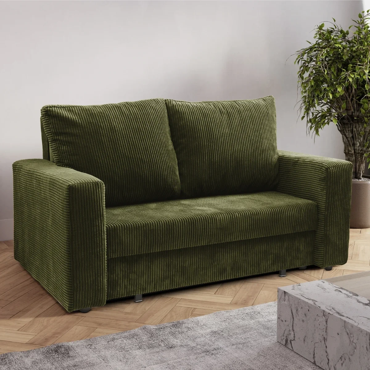 Sofa dwuosobowa w kolorze khaki Sofa dwuosobowa w kolorze khaki