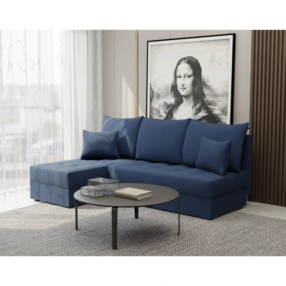 granatowy narożnik do Salonu MODESTO 3