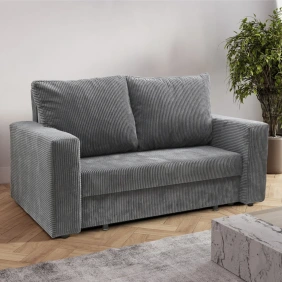 Szara sofa dwuosobowa rozkładana Moravia