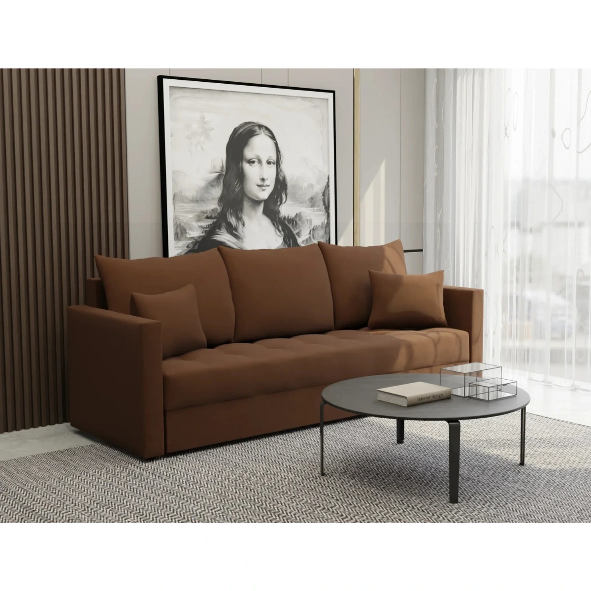 Sofa trzyosobowa z funkcją spania SELENA