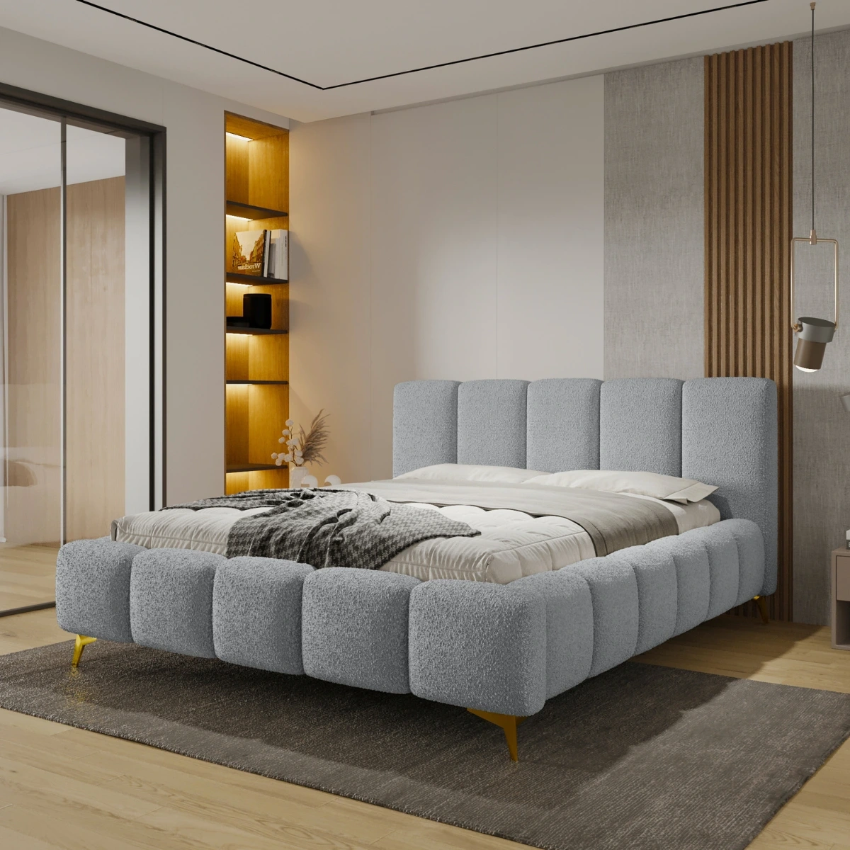 Łóżko tapicerowane 140x200 BELLA 10