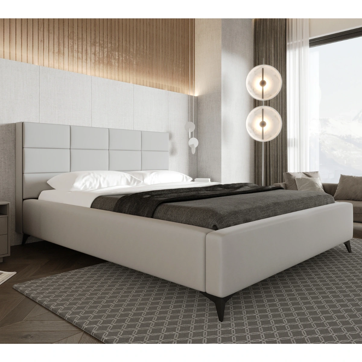 Łóżko tapicerowane 120x200 CALLA z pojemnikiem