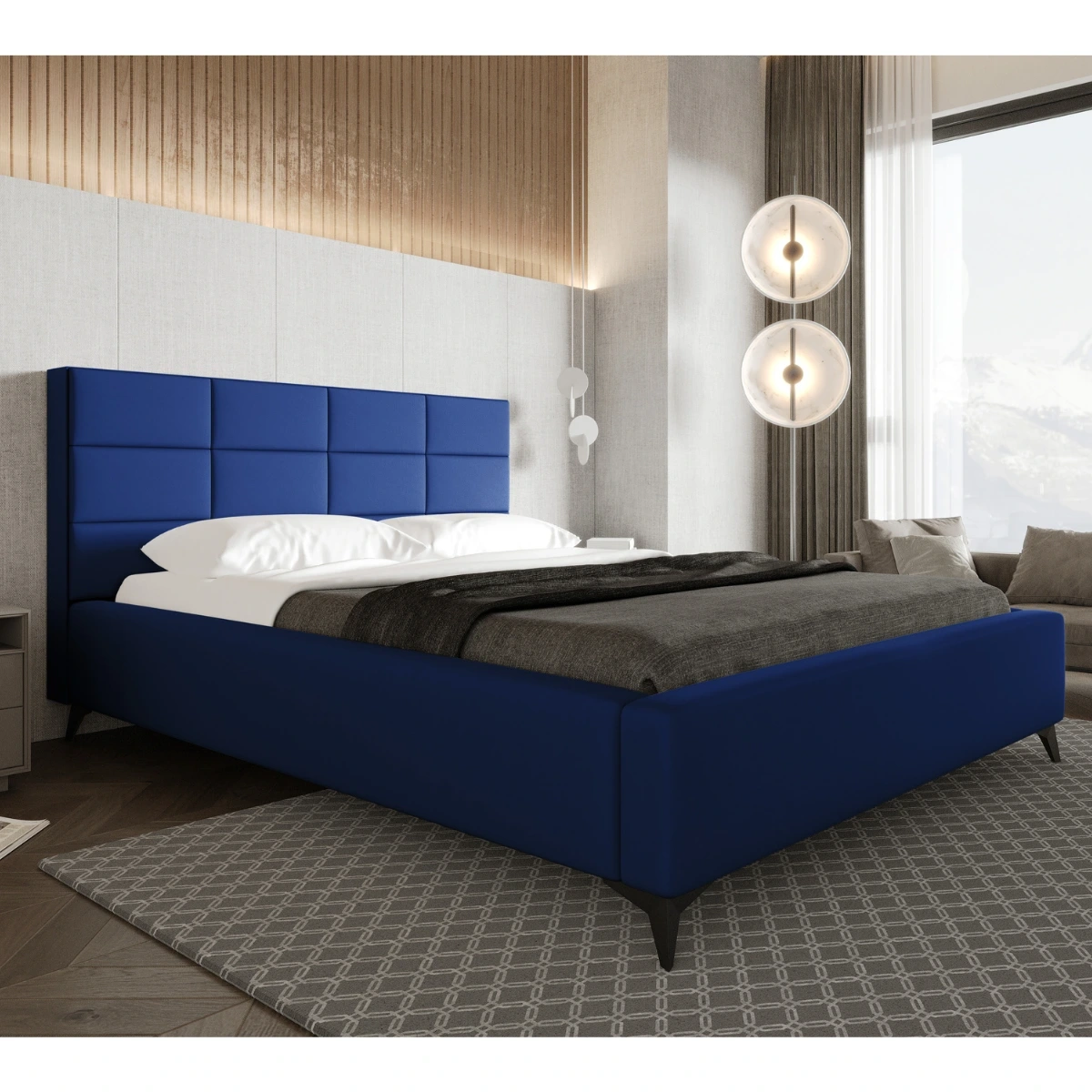 Łóżko tapicerowane 140x200 CALLA z pojemnikiem c