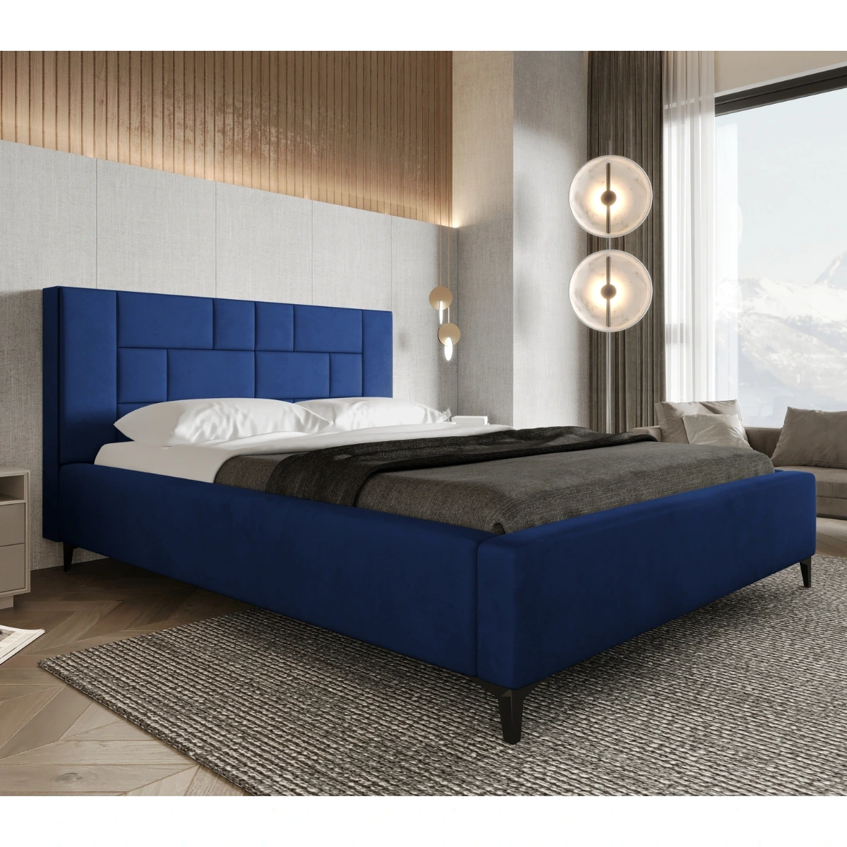 Łóżko tapicerowane 160x200 BILBAO z pojemnikiem 12