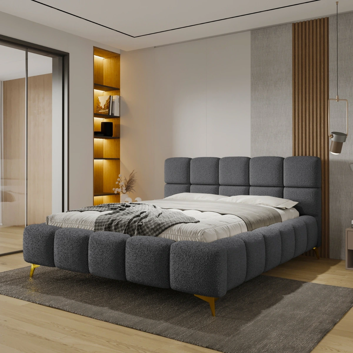 Nowoczesne łóżko tapicerowane 180x200 CLOWN 13