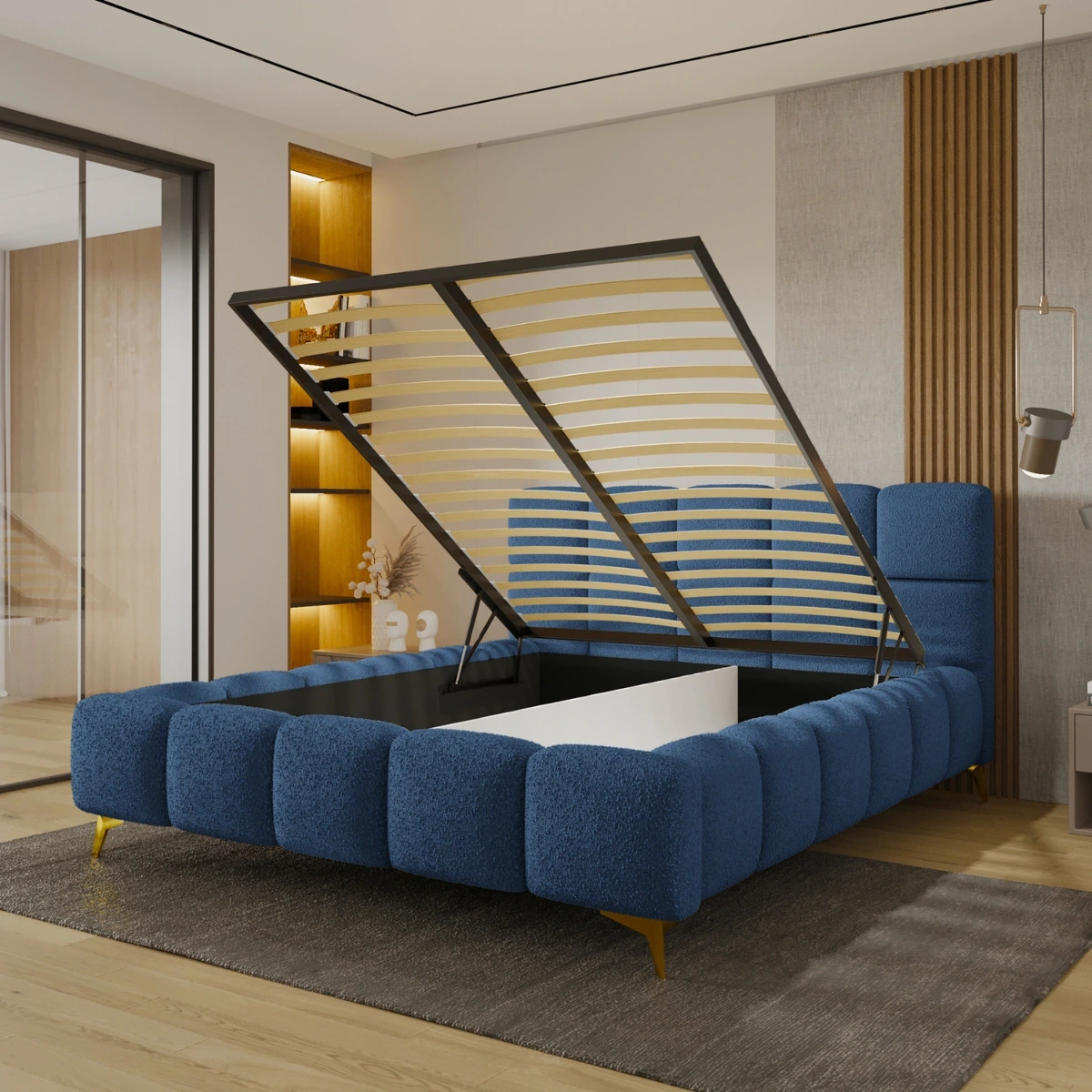 Nowoczesne łóżko tapicerowane 200x200 CLOWN 2