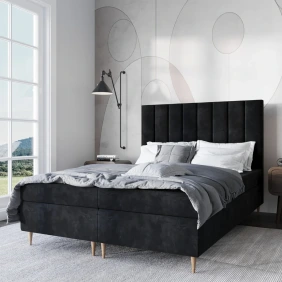 Łóżko 180x200 kontynentalne z pojemnikiem LILIBED | SekaMeble.pl