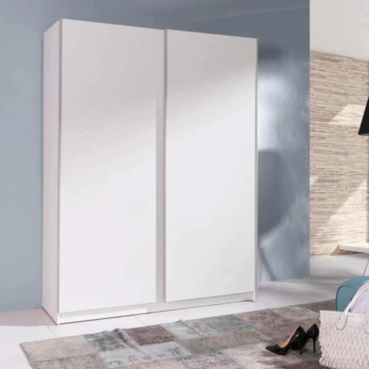 Biała szafa do sypialni OSTINA 150cm -1