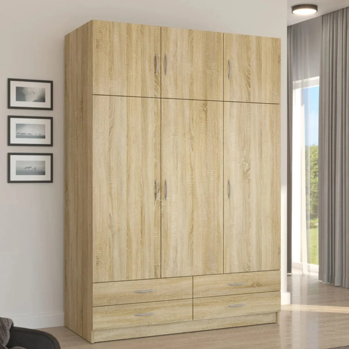 Duża szafa drewniana ZANOVA 135cm -1