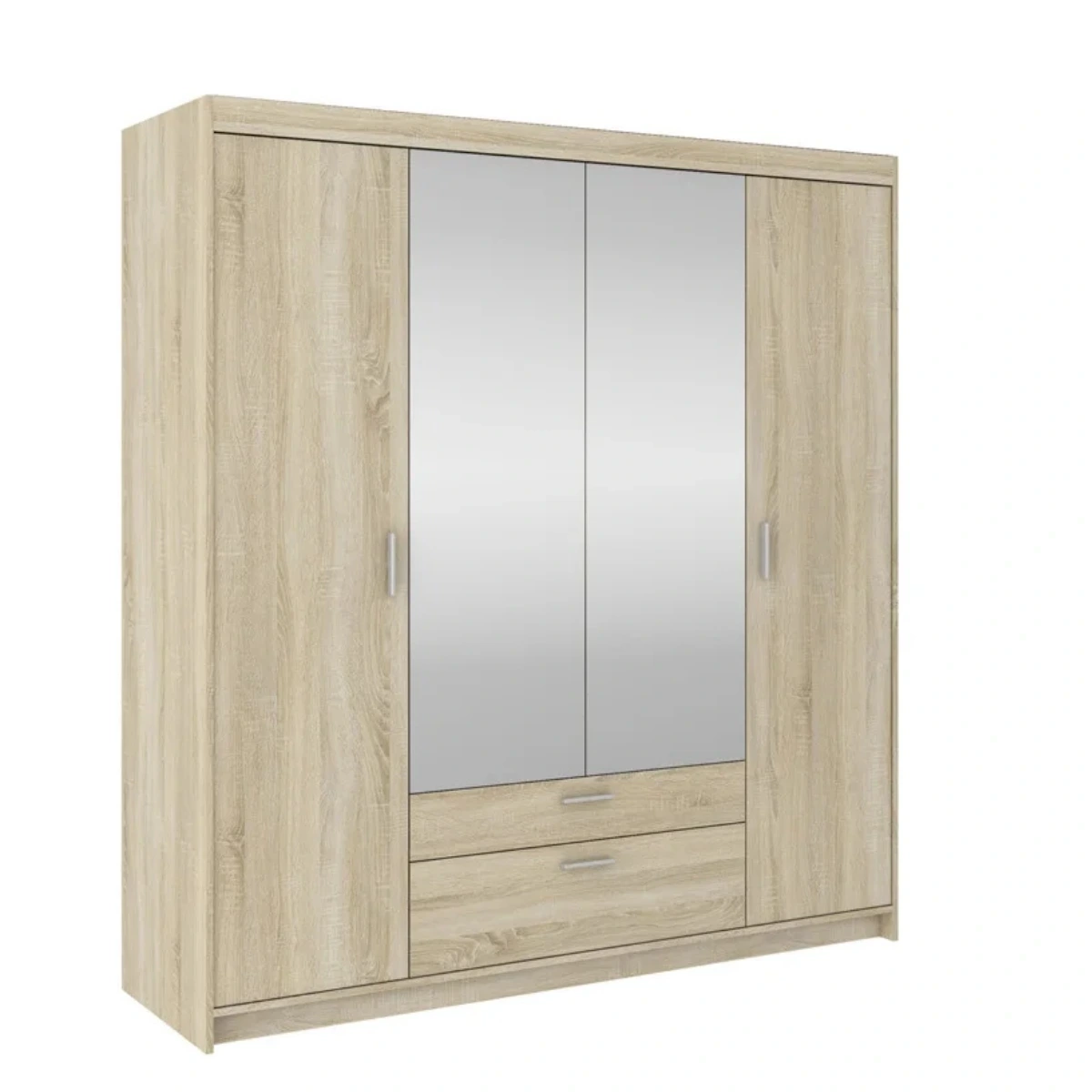 Nowoczesna szafa z lustrem TREVANO 4 Sonoma -1