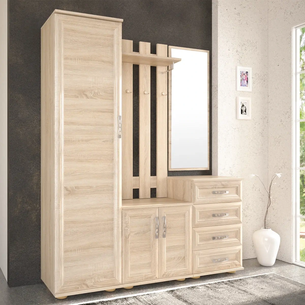 Duża garderoba do przedpokoju KOBE