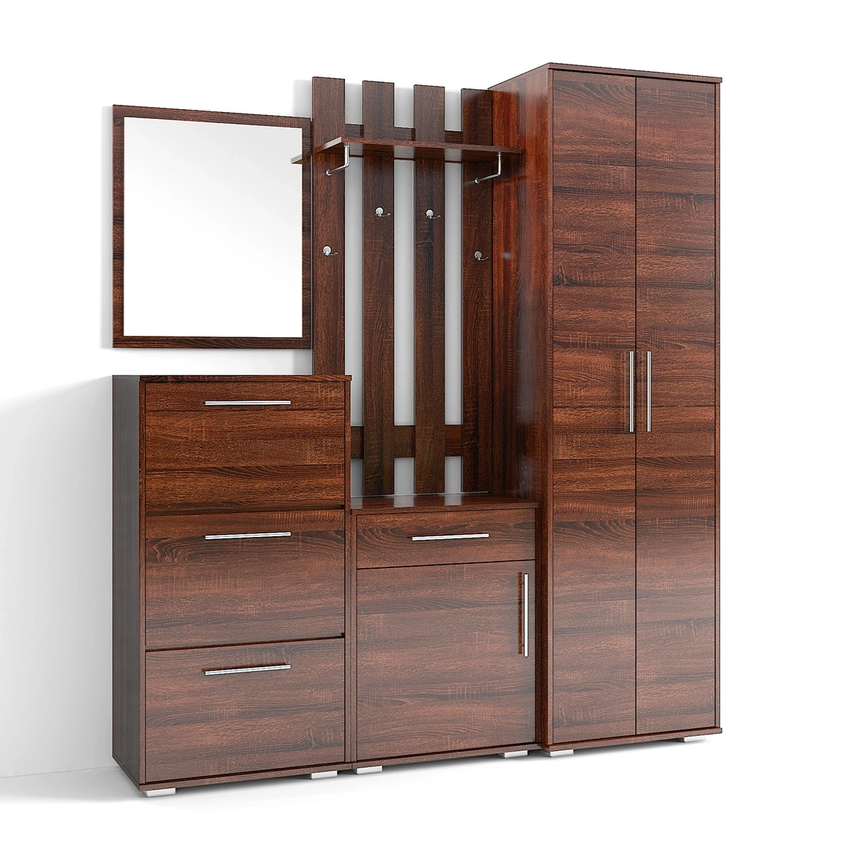 Nowoczesna garderoba z lustrem