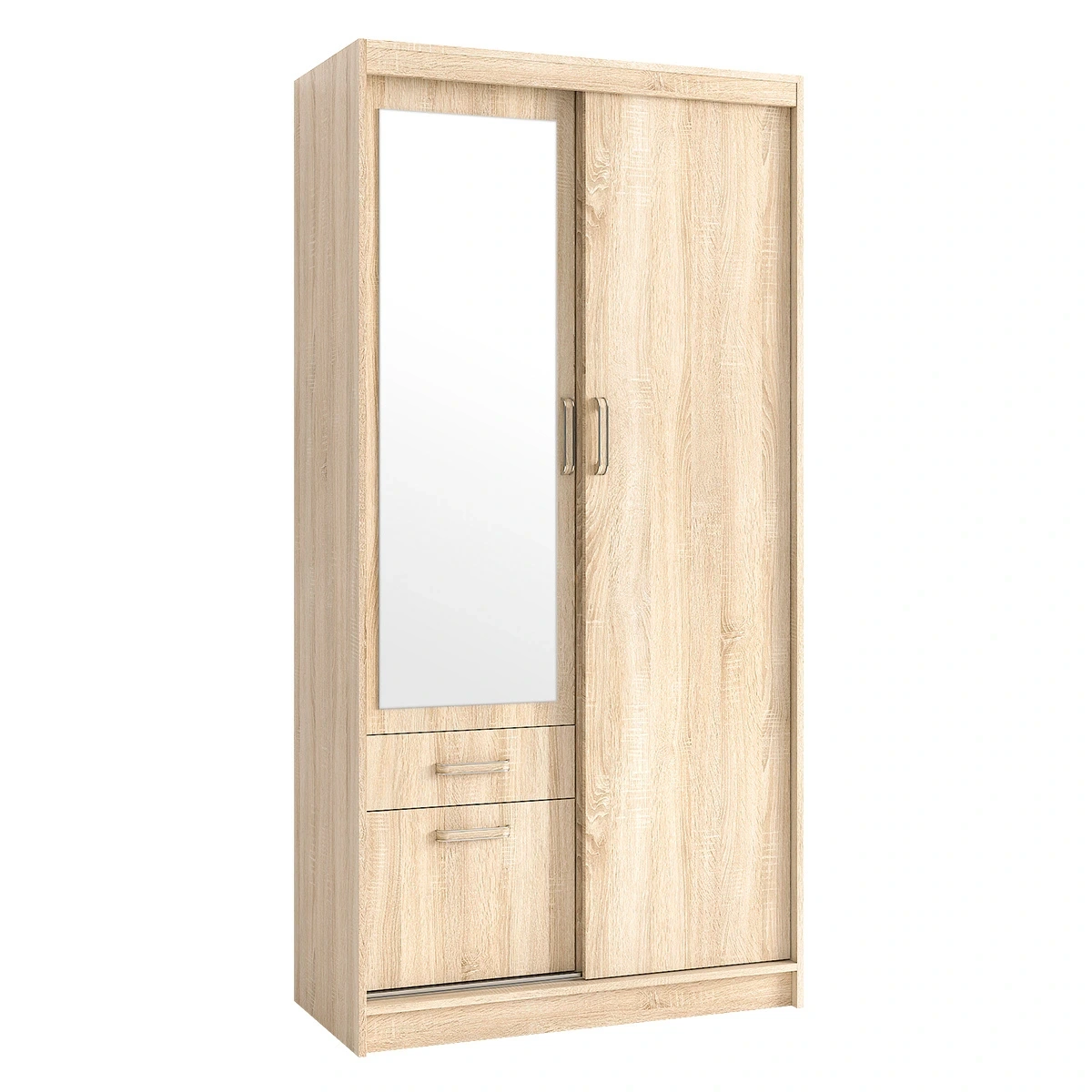 Drewniana szafa z lustrem PEPE