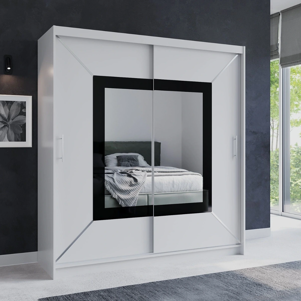 Nowoczesna szafa przesuwna z lustrem HELEN 180cm 1