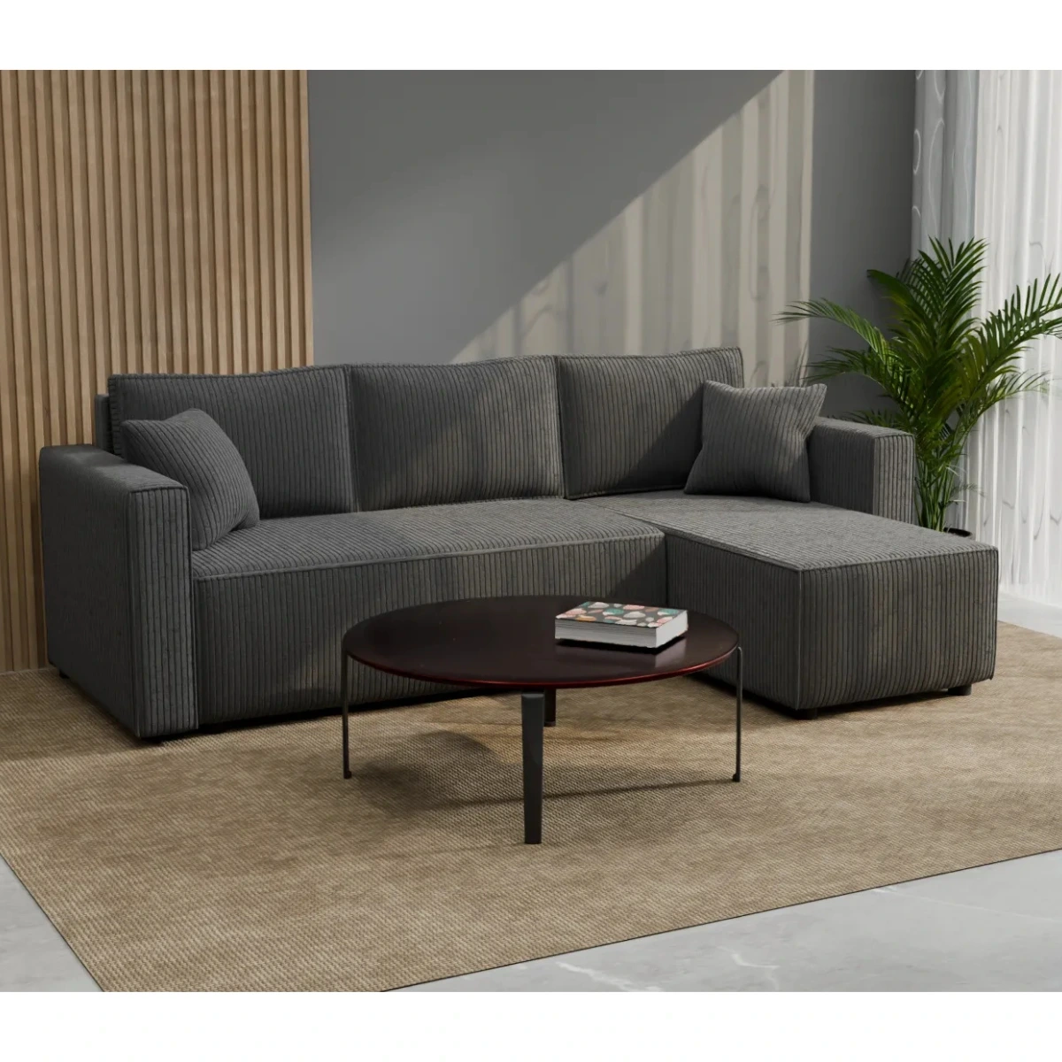 Narożnik rozkładany DANTE w salonie w kolorze POSO 060